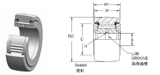 Rolamentos de rolos de pista de seguimento de camadas CYR-2 1/4-S de polegada 0
