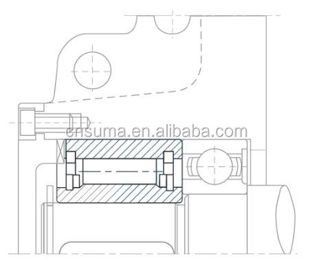 Superposição de rolamento de embraiagem de sentido único de tipo rolante de rolamento ASNU25 TFS25 1